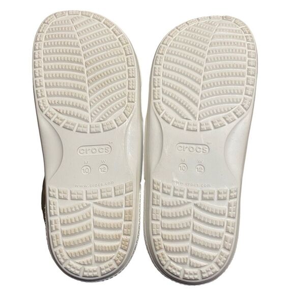 CROCS Silver and White Sandals with Chunky Sole - Picture 5 of 6